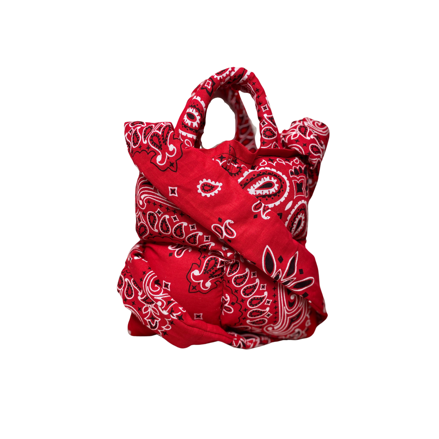 Paisley Mini Puffer Tote Bag