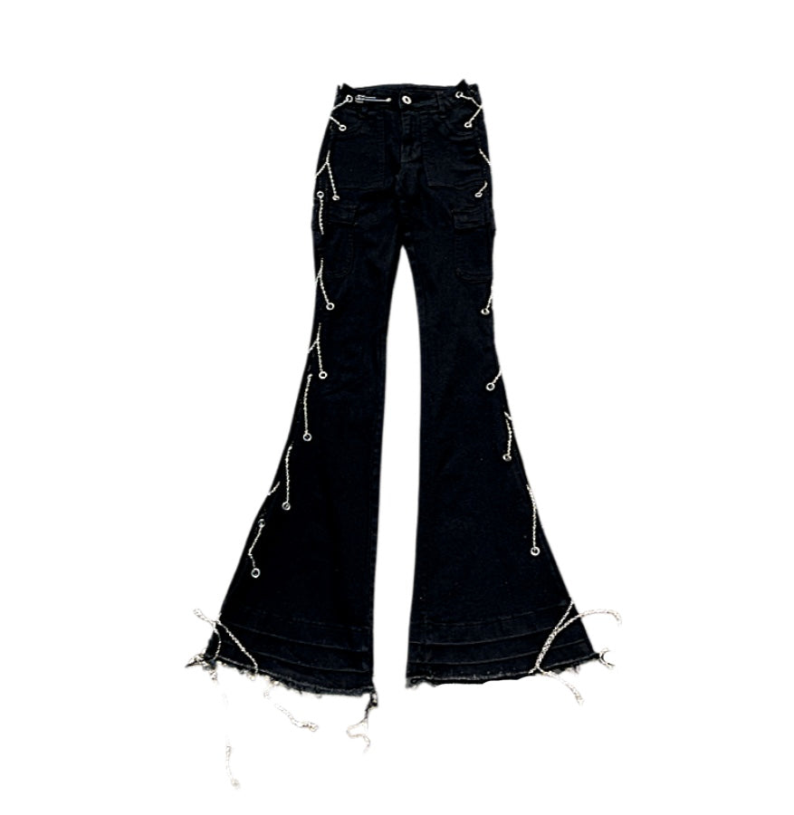 AS25 “ JT Chains” Womens Flare Jeans