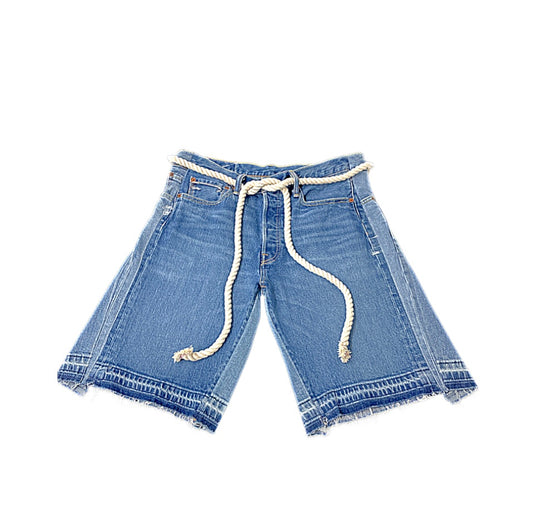 Denim “ Chavo “ Baggy Flare Shorts