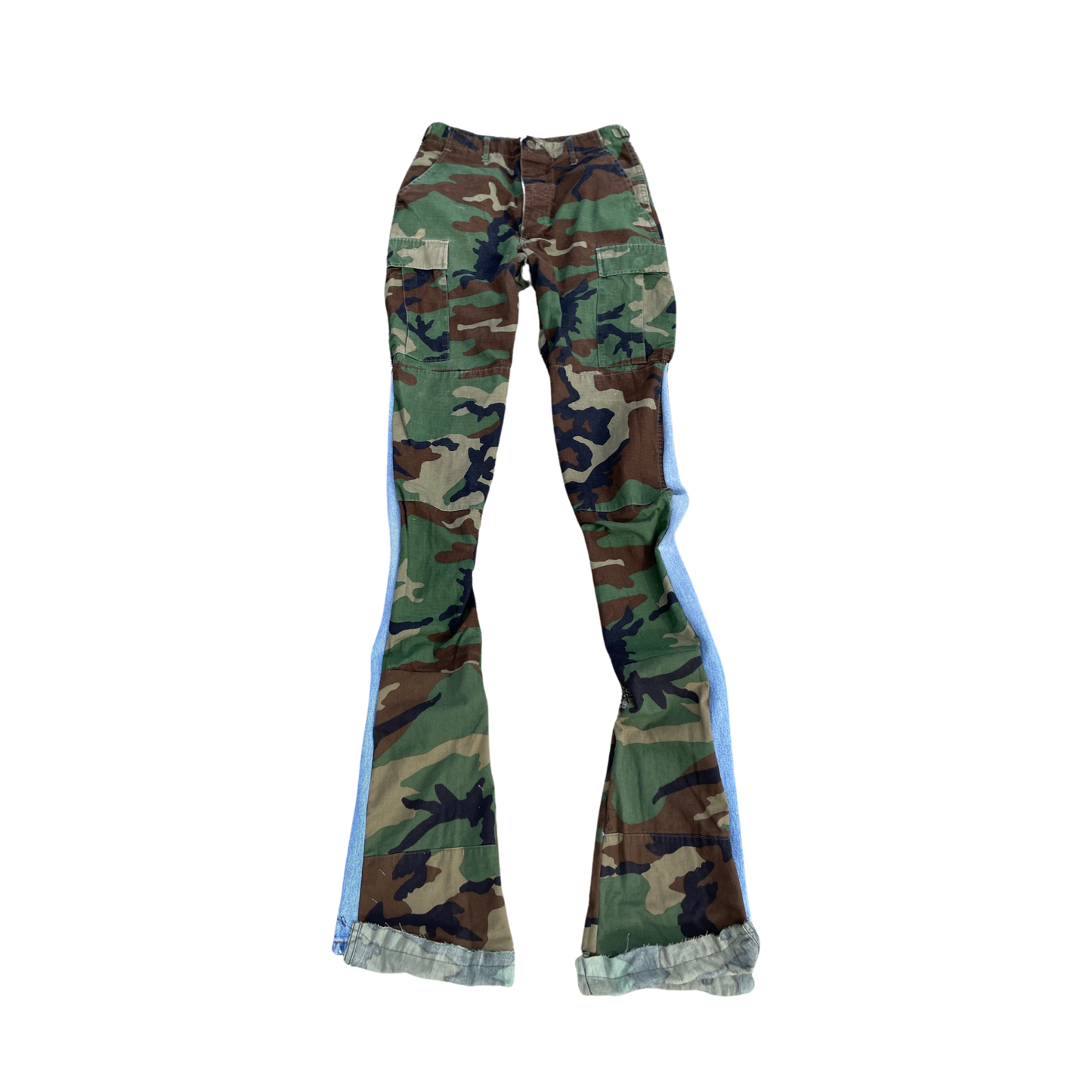 Camo Demin Stacked Flare Pants